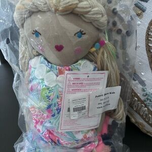 RARE Brand new in bag and tags , Lilly Pulitzer pottery barn doll .